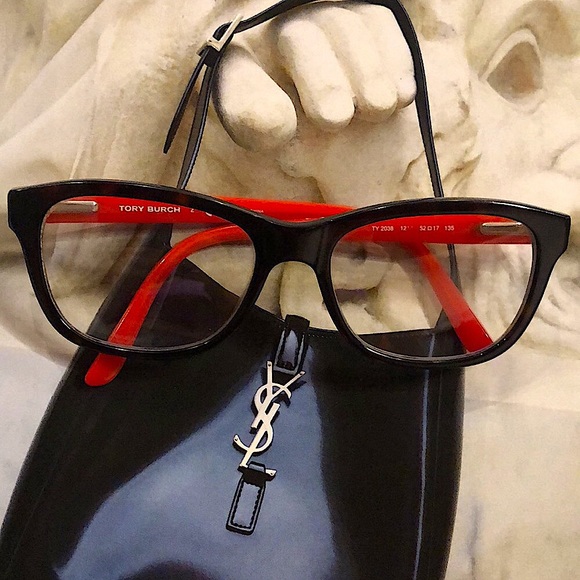 Tory Burch Accessories - Tory Burch Black and Red Glasses 🤓❤️